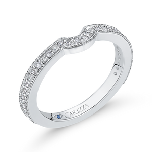 14K White Gold Round Diamond Wedding Band