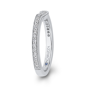 14K White Gold Round Diamond Wedding Band