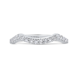 CA0231BQ-37W-2.00 Bridal Jewelry Carizza White Gold Round Diamond Wedding Bands