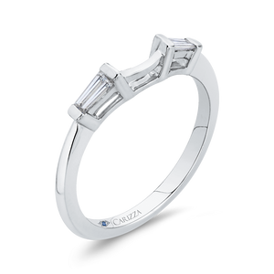 14K White Gold Baguette Diamond Wedding Band