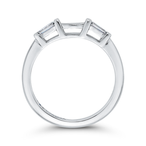 14K White Gold Baguette Diamond Wedding Band