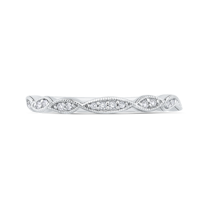 CA0259BH-37W-1.00 Bridal Jewelry Carizza White Gold Round Diamond Wedding Bands