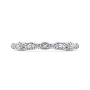 CA0263BH-37W-1.00 Bridal Jewelry Carizza White Gold Round Diamond Wedding Bands