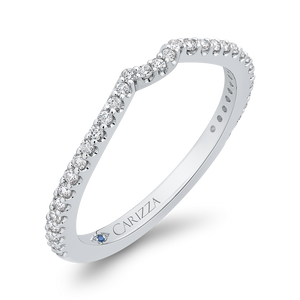 14K White Gold Round Diamond Wedding Band