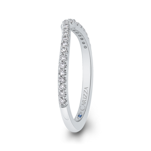 14K White Gold Round Diamond Wedding Band