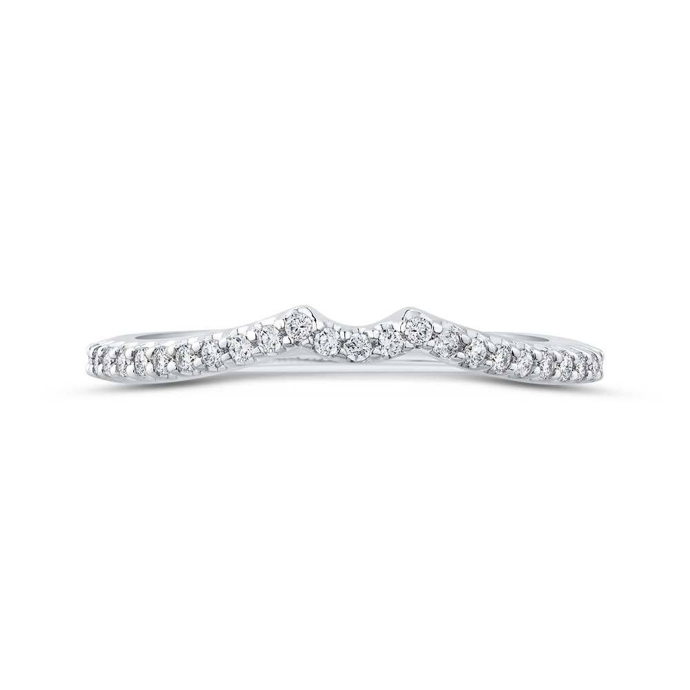 CA0267BQ-37W Bridal Jewelry Carizza White Gold Round Diamond Wedding Bands