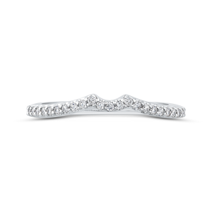 CA0267BQ-37W Bridal Jewelry Carizza White Gold Round Diamond Wedding Bands