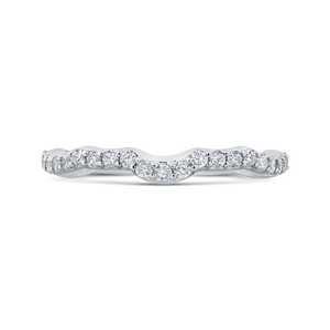 CA0269BQ-37W-1.00 Bridal Jewelry Carizza White Gold Round Diamond Wedding Bands