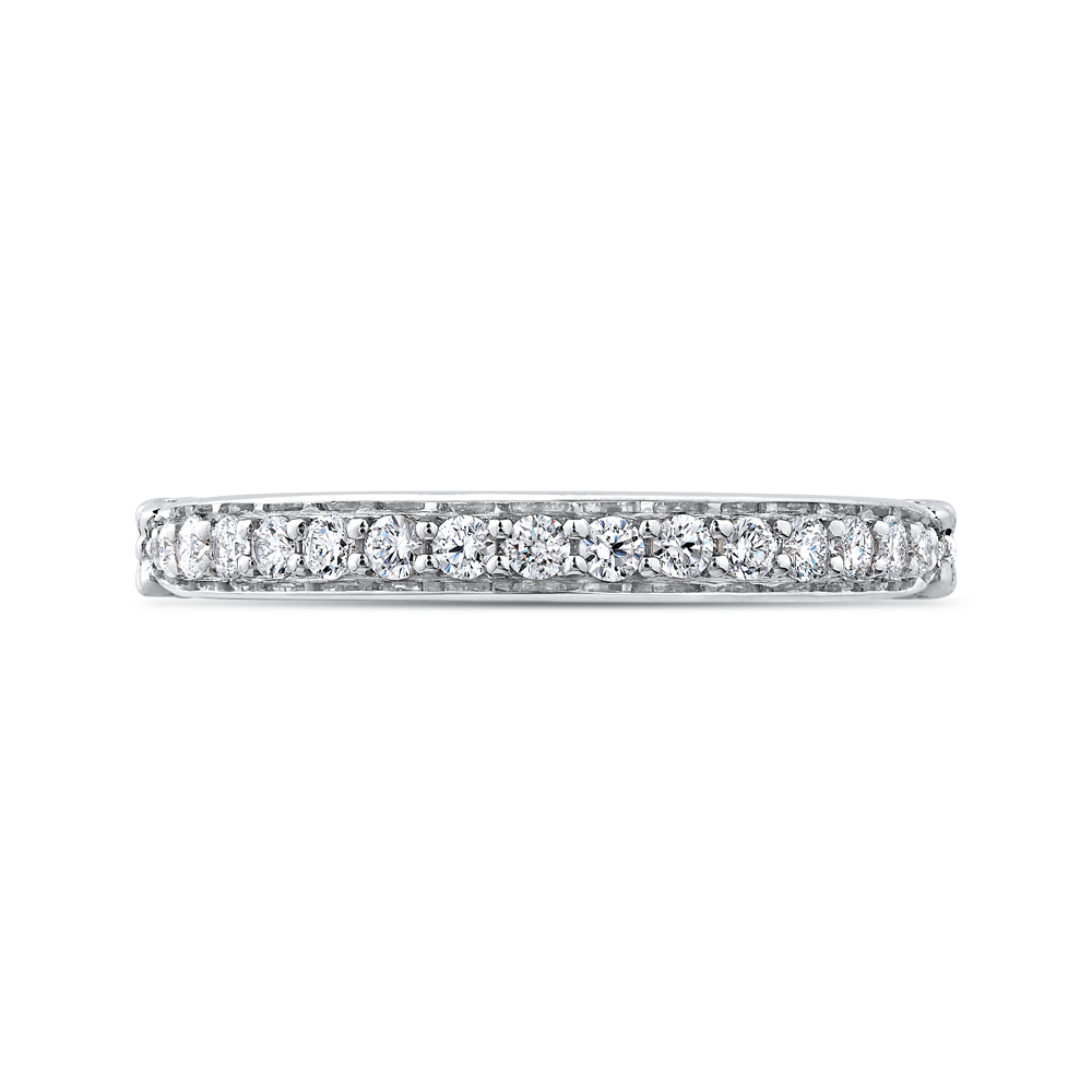 CA0270BH-37W-1.00 Bridal Jewelry Carizza White Gold Round Diamond Wedding Bands