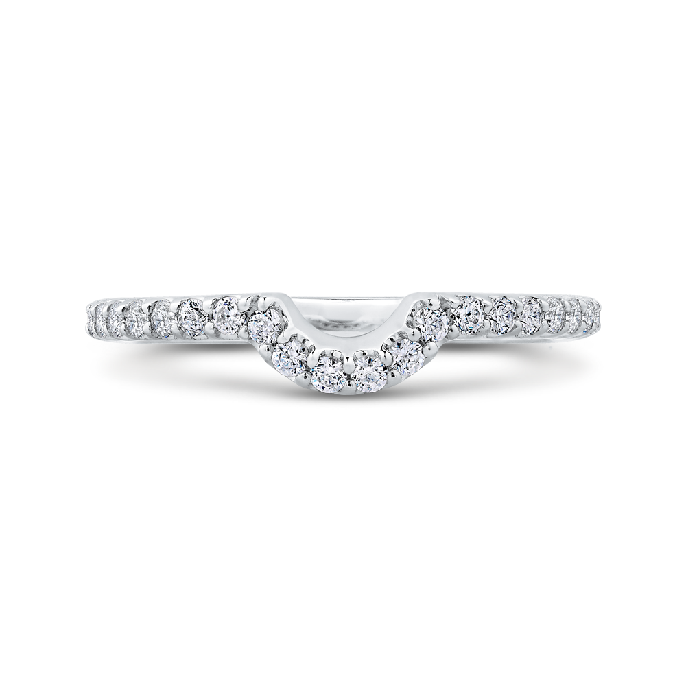 CA0271BH-37W-1.50 Bridal Jewelry Carizza White Gold Round Diamond Wedding Bands