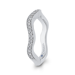 14K White Gold Round Diamond Wedding Band