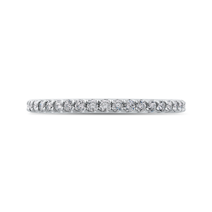 CA0275BH-37W-1.00 Bridal Jewelry Carizza White Gold Round Diamond Wedding Bands