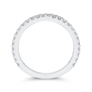 14K White Gold Round Diamond Wedding Band
