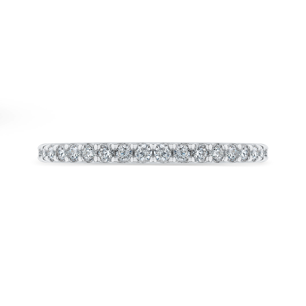 CA0276BQ-37W-1.50 Bridal Jewelry Carizza White Gold Round Diamond Wedding Bands