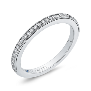 Round Diamond Half Eternity Wedding Band In 14K White Gold