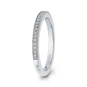 Round Diamond Half Eternity Wedding Band In 14K White Gold