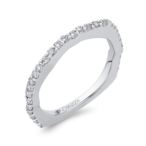 14K White Gold Round Diamond Wedding Band