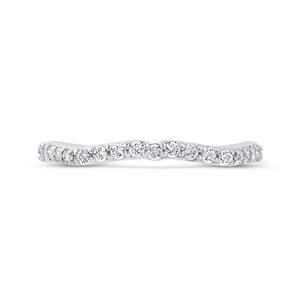 CA0278BQ-37W-1.00 Bridal Jewelry Carizza White Gold Round Diamond Wedding Bands