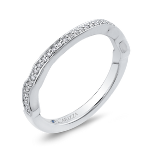 Round Diamond Half Eternity Wedding Band In 14K White Gold