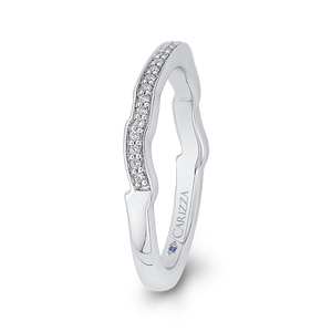 Round Diamond Half Eternity Wedding Band In 14K White Gold