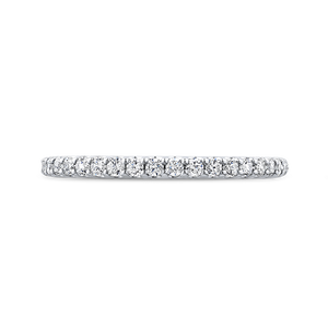 CA0280BH-37W-1.00 Bridal Jewelry Carizza White Gold Round Diamond Wedding Bands