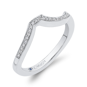 Round Diamond Wedding Band In 14K White Gold