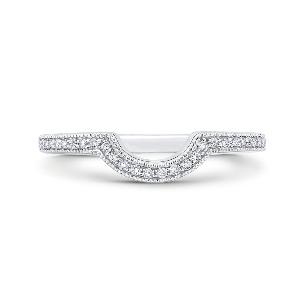 CA0286BH-37W-2.00 Bridal Jewelry Carizza White Gold Round Diamond Wedding Bands