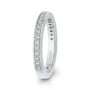 14K White Gold Round Diamond Wedding Band