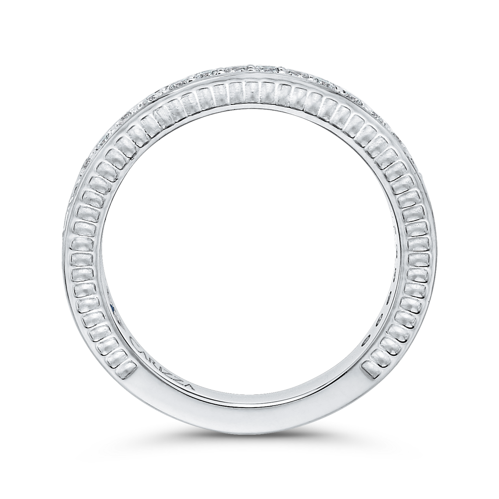 14K White Gold Round Diamond Wedding Band