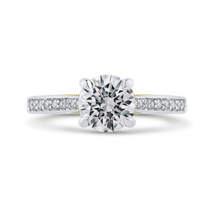 CA0402EH-37WY-1.50 Bridal Jewelry Carizza White Gold Rose Gold Yellow Gold Round Diamond Engagement Rings