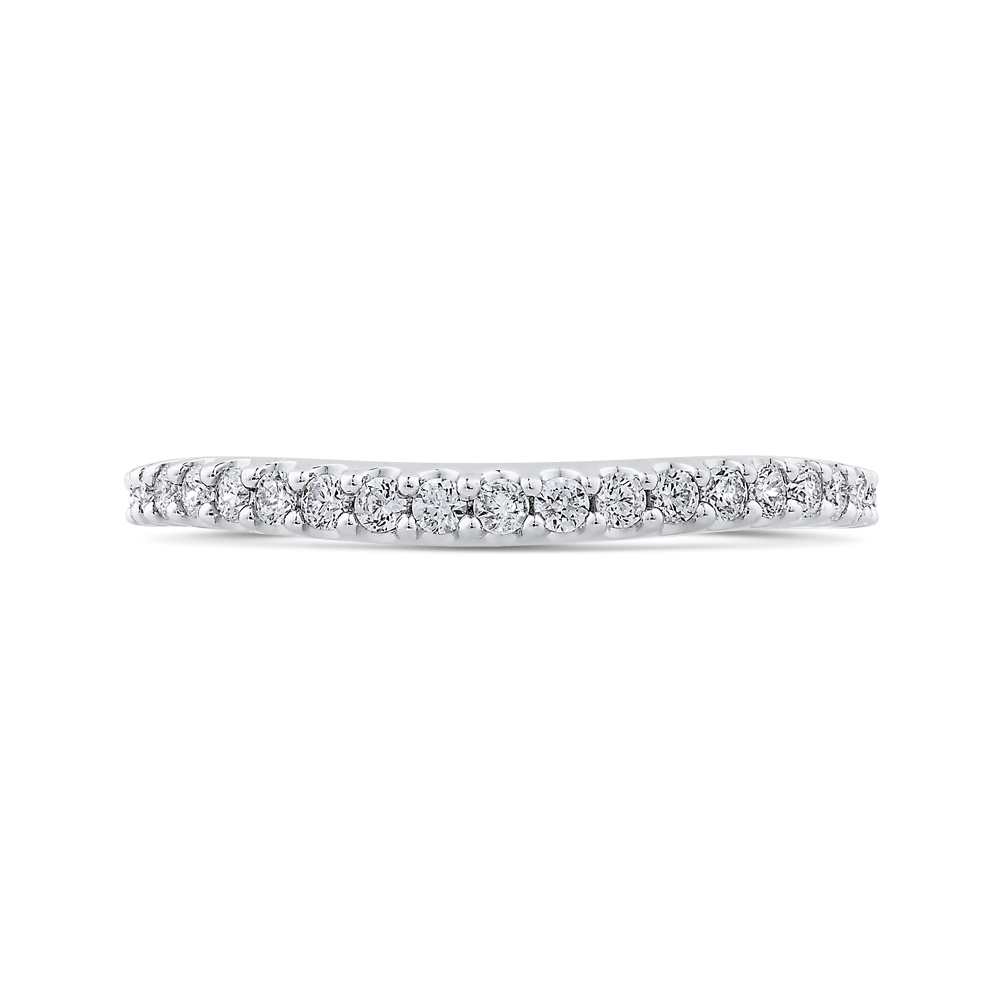 CA0414BH-37W-1.50 Bridal Jewelry Carizza White Gold Round Diamond Wedding Bands