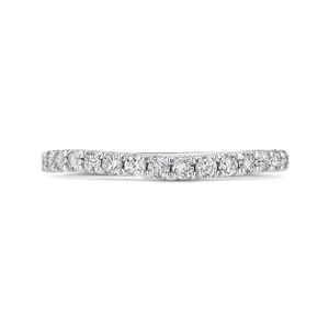 CA0448BH-37W-1.00 Bridal Jewelry Carizza White Gold Round Diamond Wedding Bands