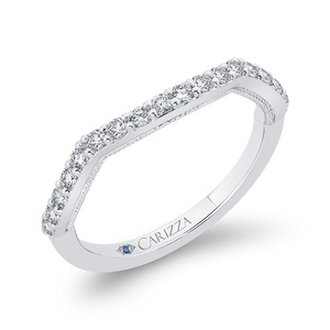 Round Diamond Half Eternity Wedding Band In 14K White Gold