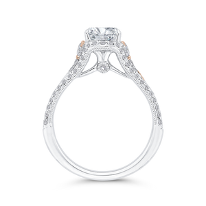 14K Two-Tone Gold Diamond Engagement Ring (Semi-Mount)