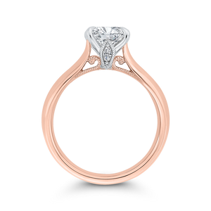 14K Two-Tone Gold Diamond Engagement Ring (Semi-Mount)