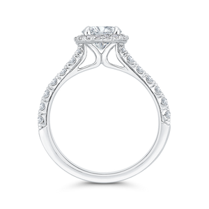 14K White Gold Diamond Engagement Ring (Semi-Mount)