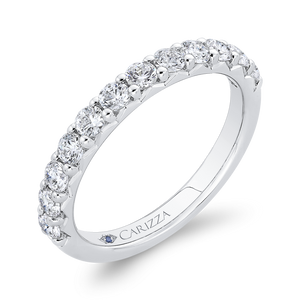 14K White Gold Diamond Wedding Band