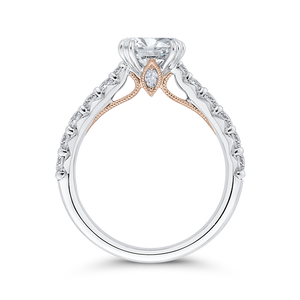 14K Two-Tone Gold Diamond Engagement Ring (Semi-Mount)