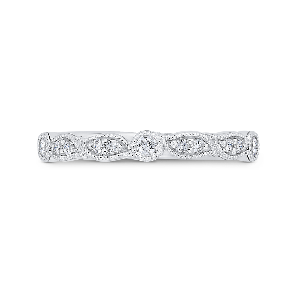 CA0473BH-37W-1.50 Bridal Jewelry Carizza White Gold Diamond Wedding Bands