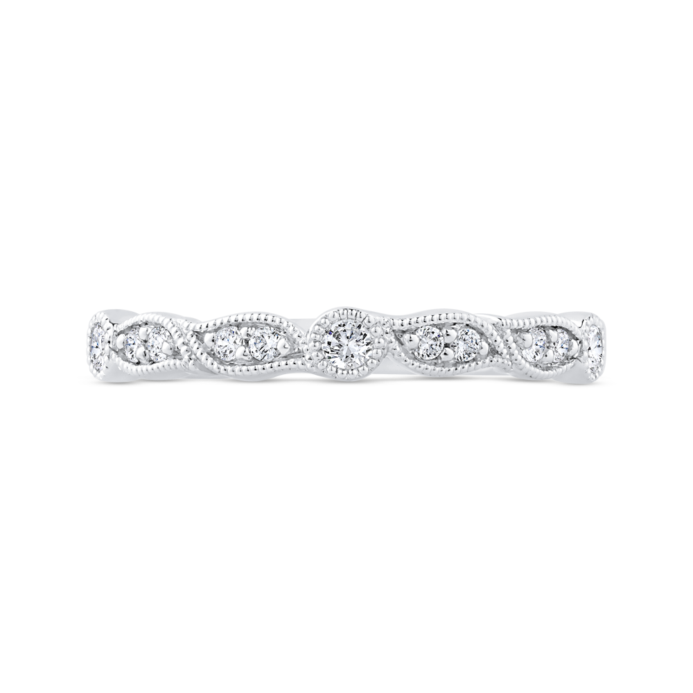 CA0474BH-37W-1.00 Bridal Jewelry Carizza White Gold Diamond Wedding Bands