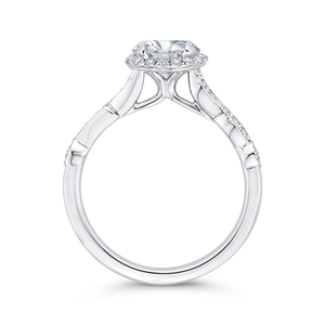 14K White Gold Diamond Engagement Ring (Semi-Mount)