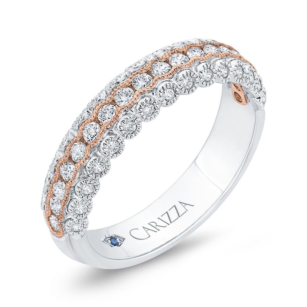 14K Two-Tone Diamond Wedding Band