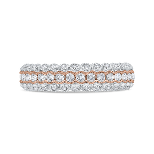 CA0475BH-37WP-1.50 Bridal Jewelry Carizza White Gold,Rose Gold Diamond Wedding Bands