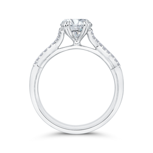 14K White Gold Diamond Engagement Ring (Semi-Mount)