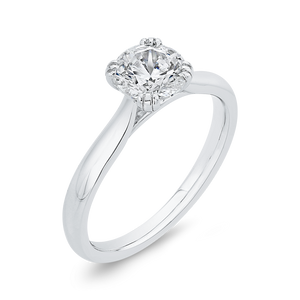 14K White Gold Solitaire Engagement Ring (Semi-Mount)