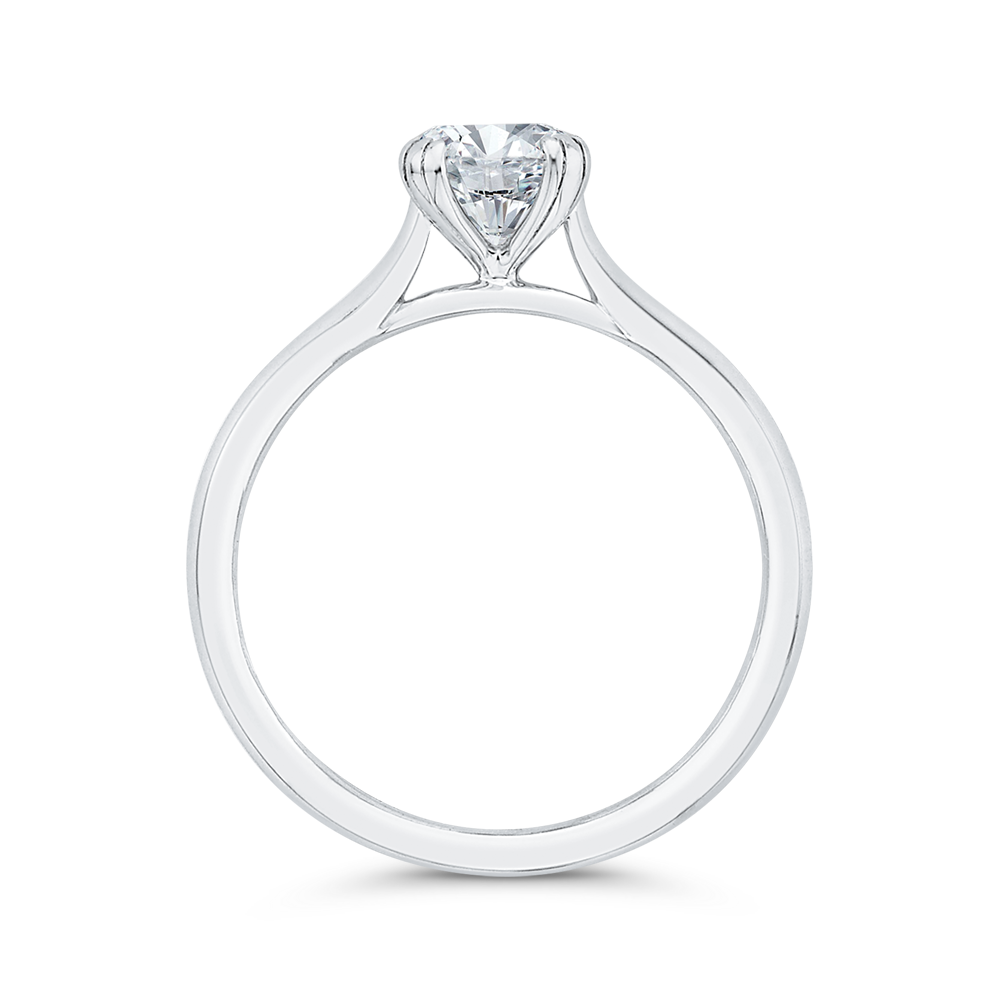 14K White Gold Solitaire Engagement Ring (Semi-Mount)