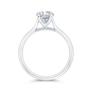 14K White Gold Diamond Engagement Ring (Semi-Mount)