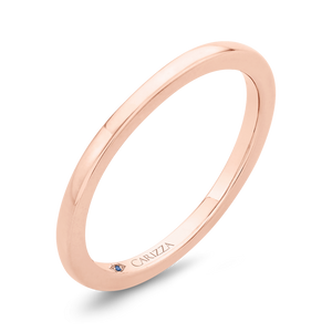 14K Rose Gold Plain Wedding Band