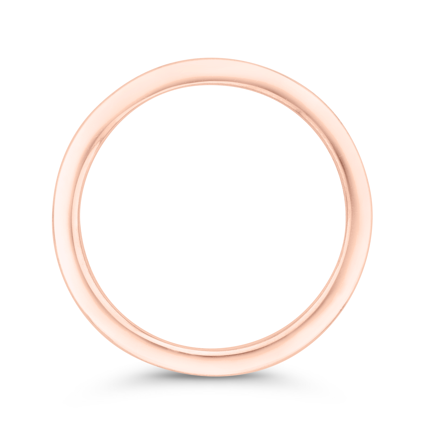 14K Rose Gold Plain Wedding Band