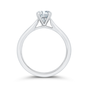 14K White Gold Solitaire Engagement Ring (Semi-Mount)